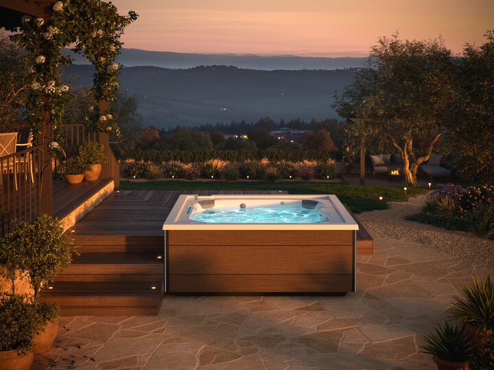 instalación de la bañera de hidromasaje - jacuzzi hot tub